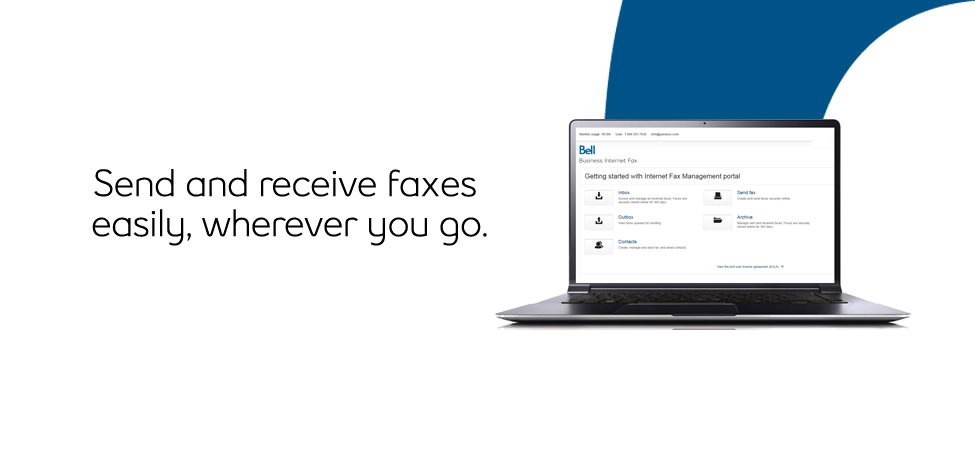 Business Internet Fax services and packages from Bell Small Business